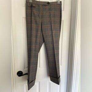 Derek Lam 10 Crosby Plaid Cropped Flare Pants